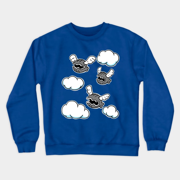 Flying Clam in the Sky Crewneck Sweatshirt by SNK Kreatures